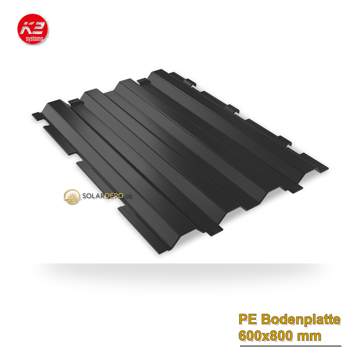 K2 Systems 1001572 PE Bodenplatte 600x800 mm