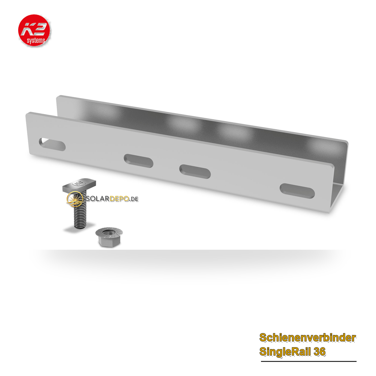 K2 Systems 2001976 Schienenverb. Set SingleRail 36