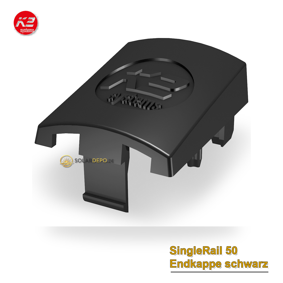 K2 Systems 2004911 SingleRail 50 Endkappe schwarz