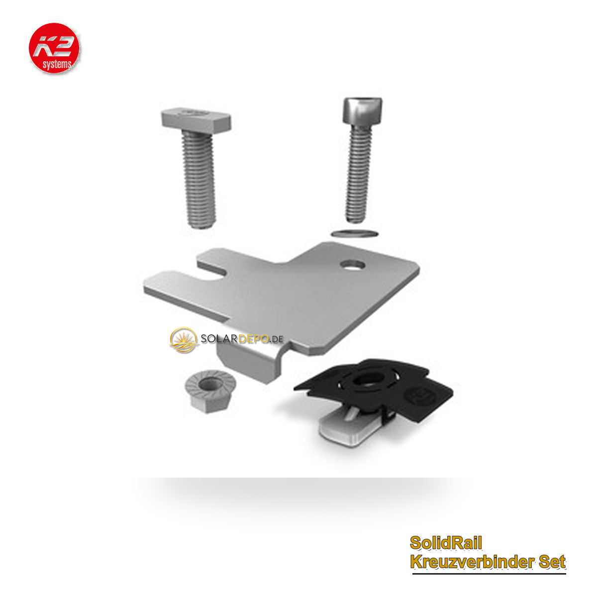 K2 Systems 1004110 SolidRail Kreuzverbinder Set