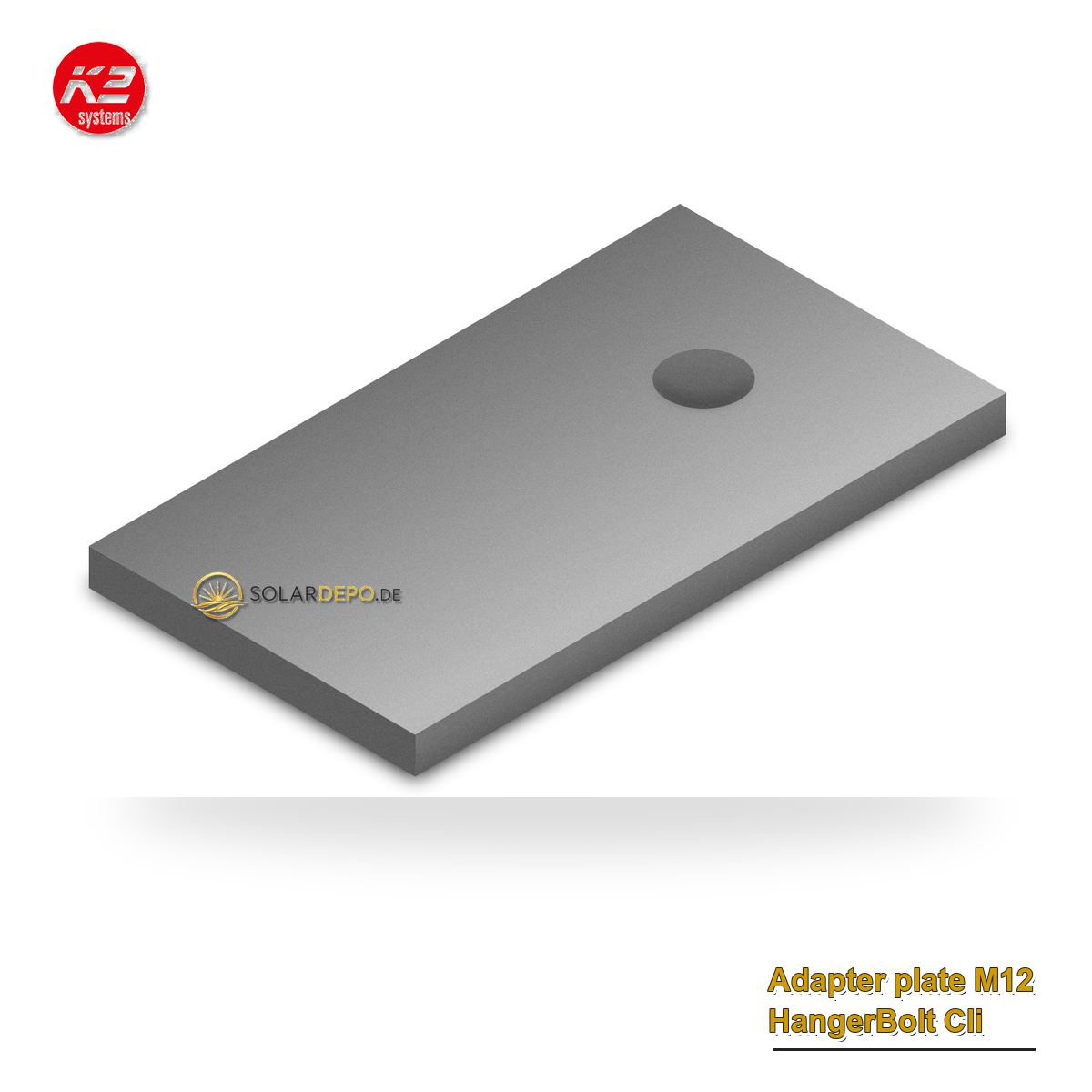 K2 Systems 2002547 Adapter plate M12 HangerBolt Cli
