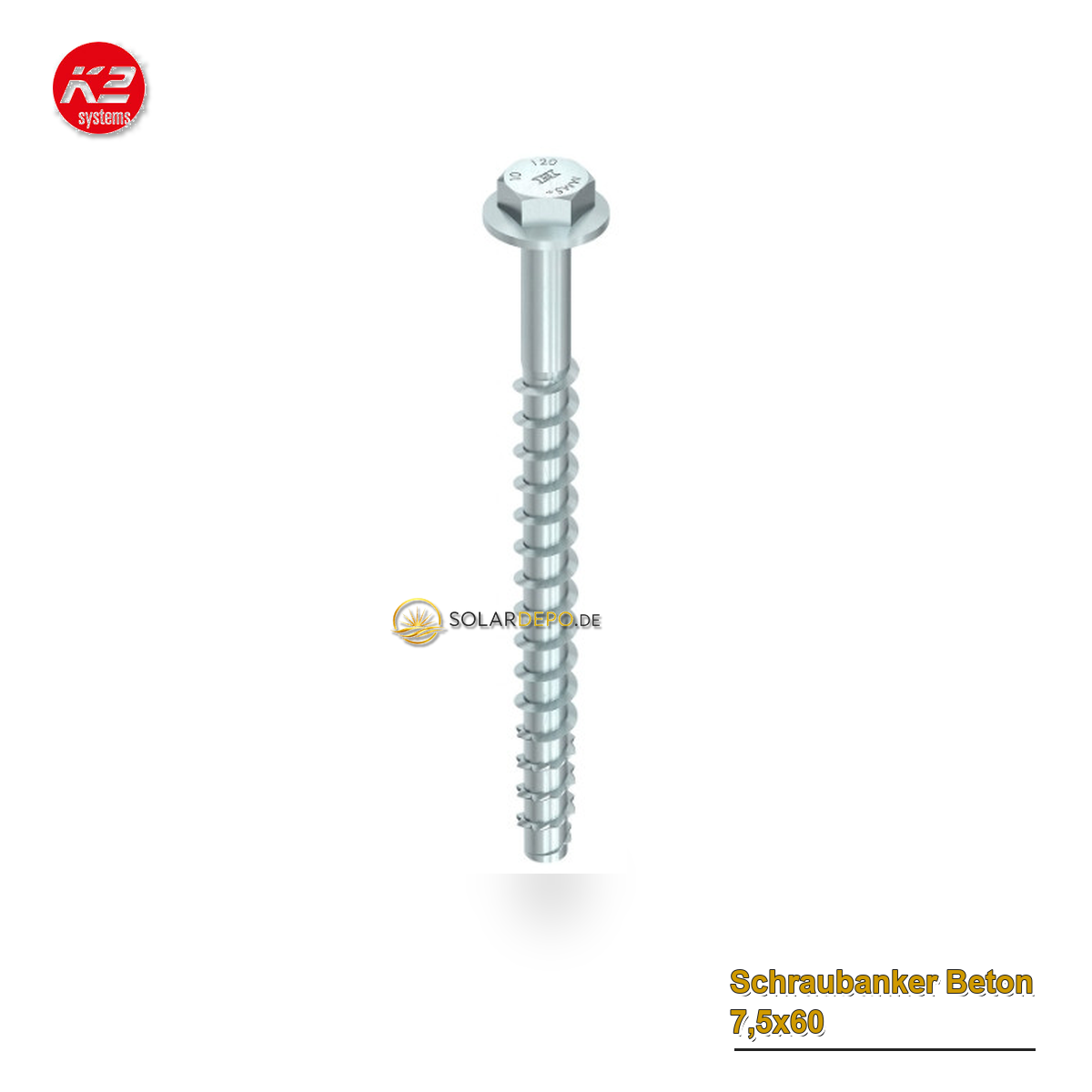 K2 Systems 2003293 Schraubanker Beton 7,5x60