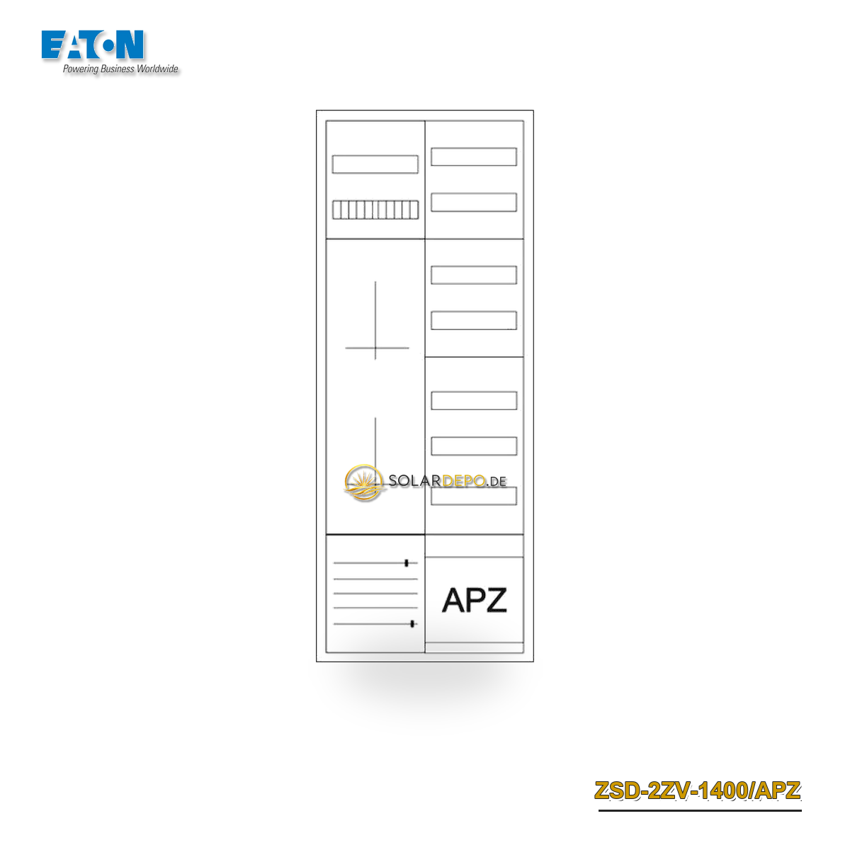 EATON ZSD-2ZV-1400/APZ Zähler-Komplettschrank