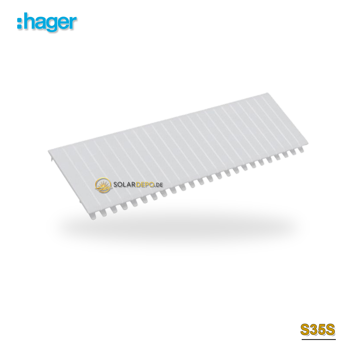 HAGER S35S Abdeckstreifen RAL 9010, 219mm