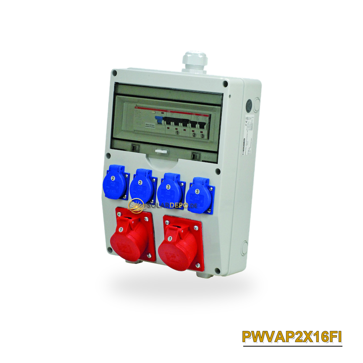 PROTEC.class PWVAP2x16Fi Wandverteiler 2x16A mit Fi
