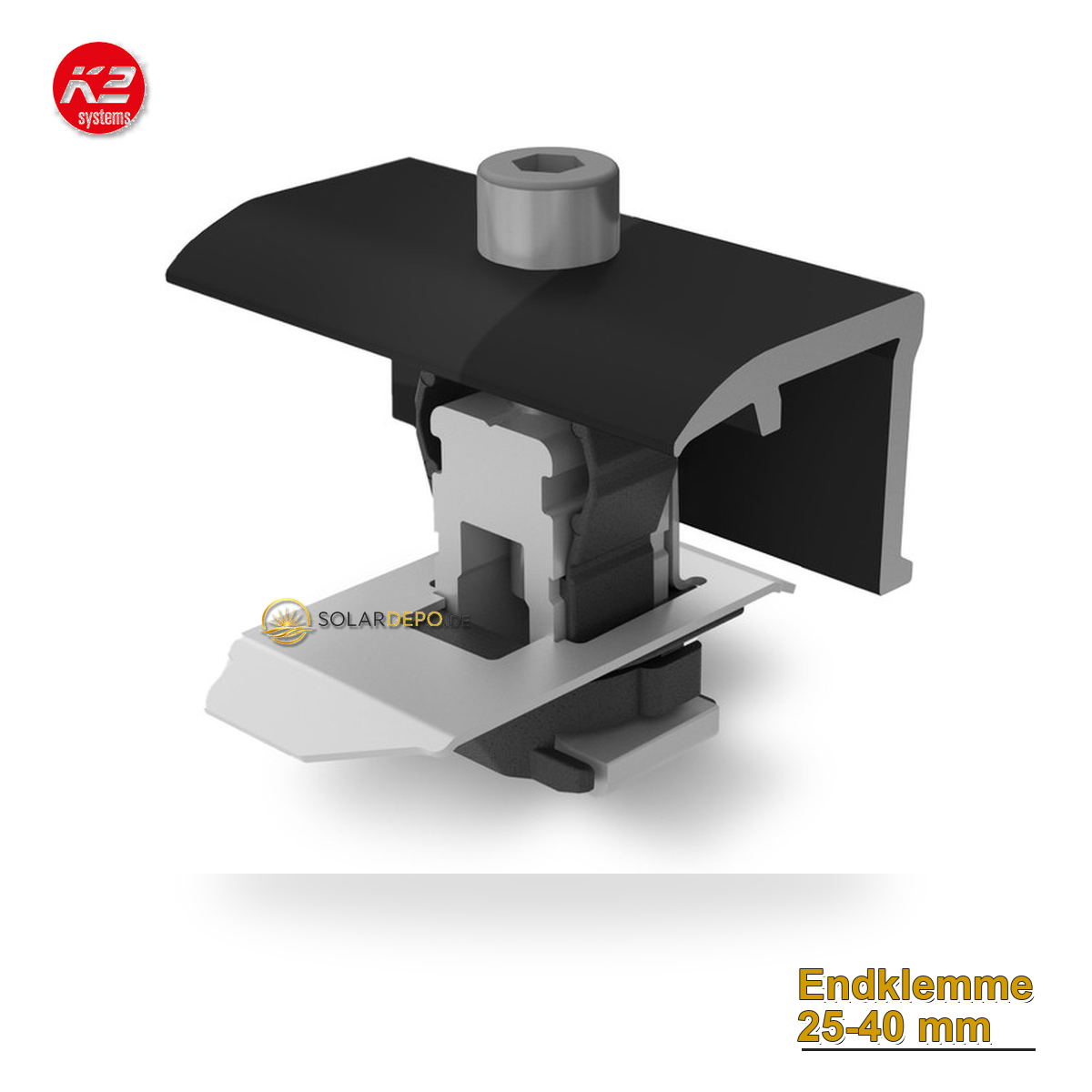 K2 Systems 2004545 Endklemme 25-40 mm schwarz