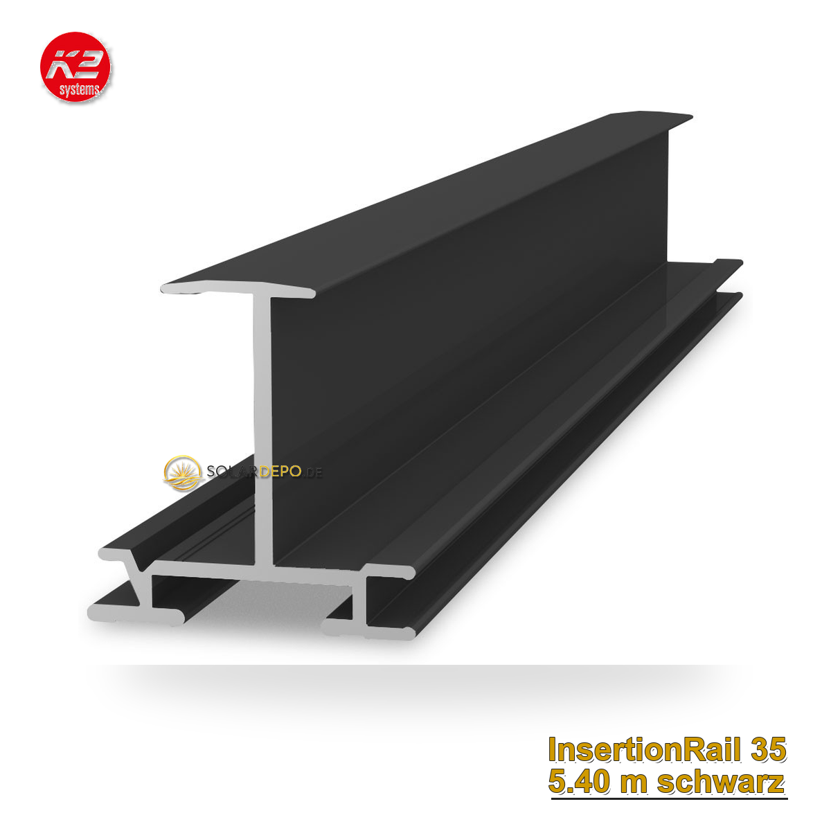 K2 Systems 2004217 InsertionRail 35 5.40 m schwarz