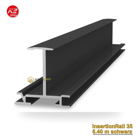 K2 Systems 2004217 InsertionRail 35 5.40 m schwarz