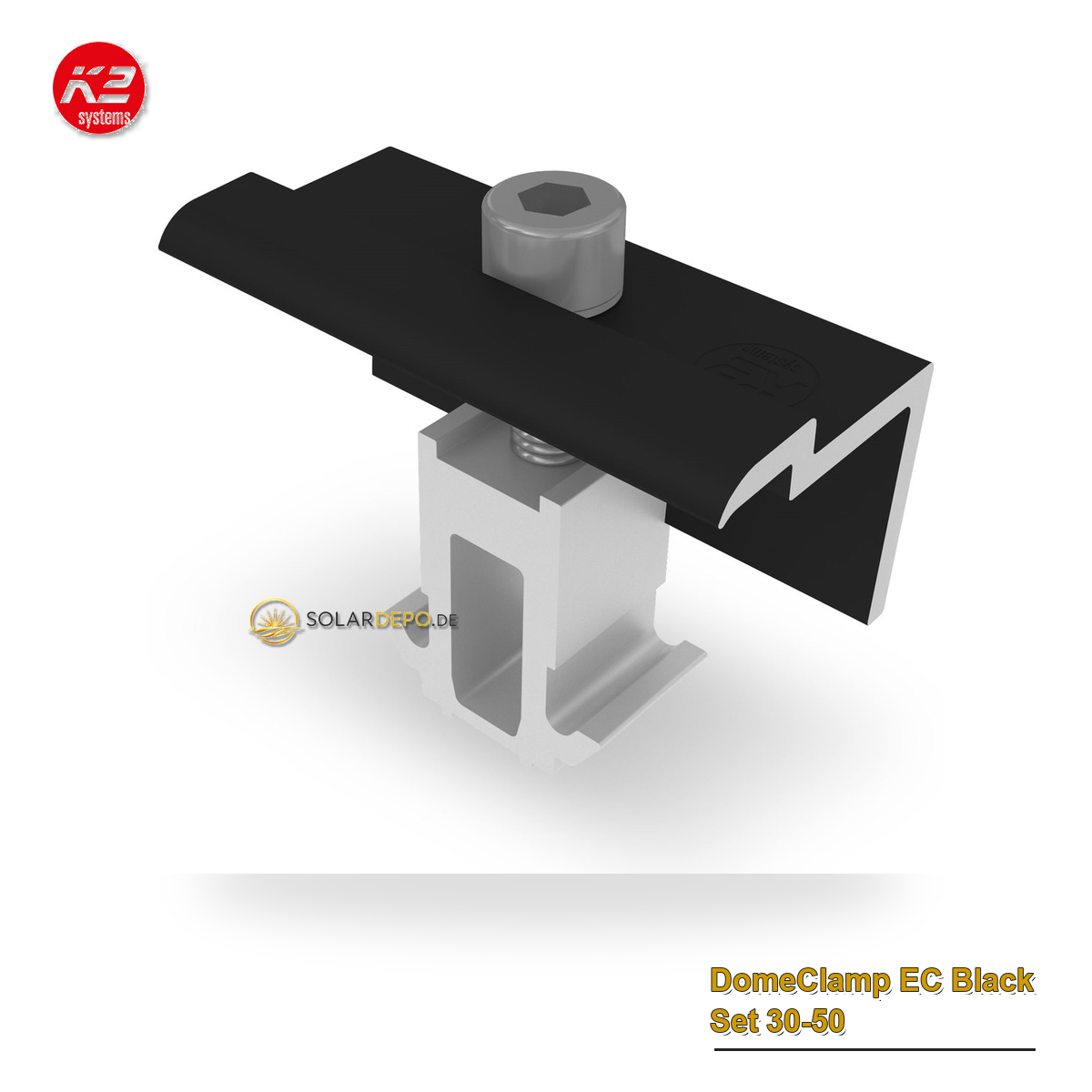 K2 Systems 2004564 DomeClamp EC Black Set 30-50