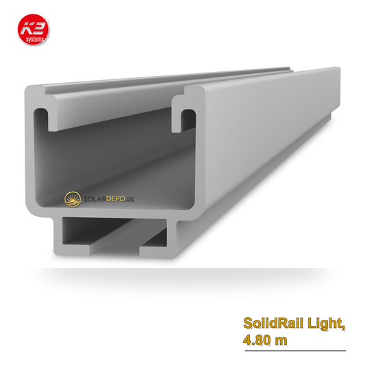 K2 Systems 2004395 SolidRail Light, 4.80 m