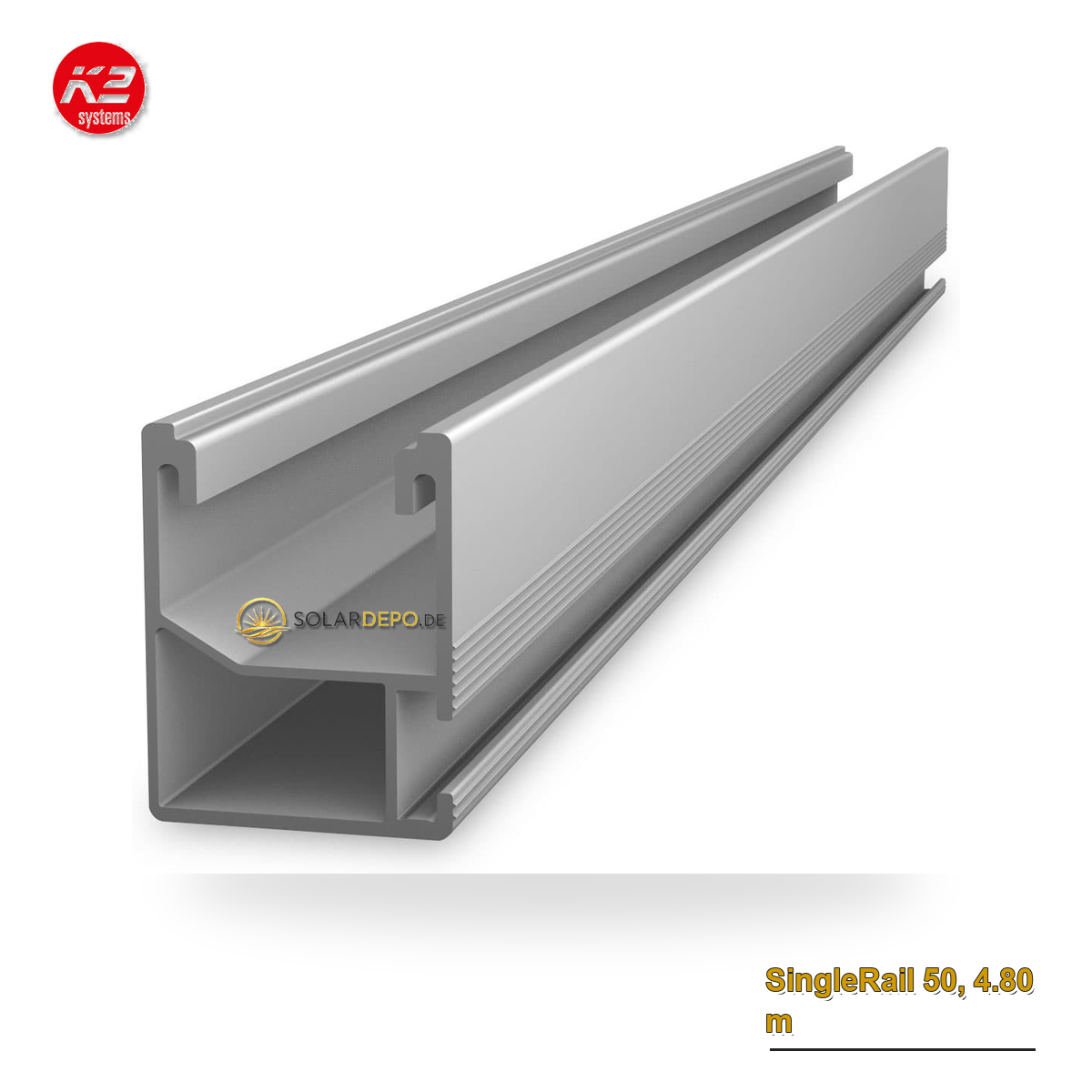 K2 Systems 2004414 SingleRail 50, 4.80 m