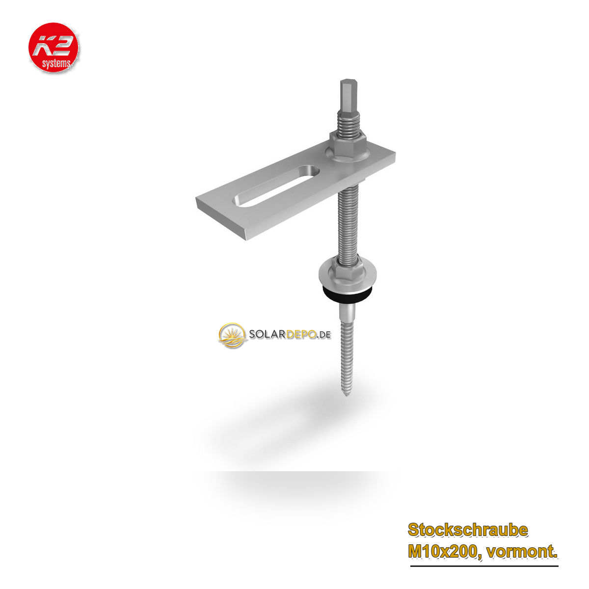 K2 Systems 2000121 Stockschraube M10x200, vormont.