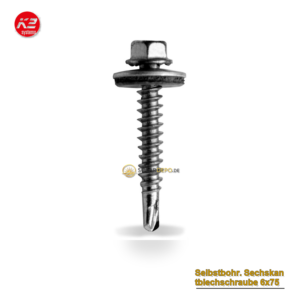 K2 Systems Selbstbohr. Sechskantblechschraube 6x75