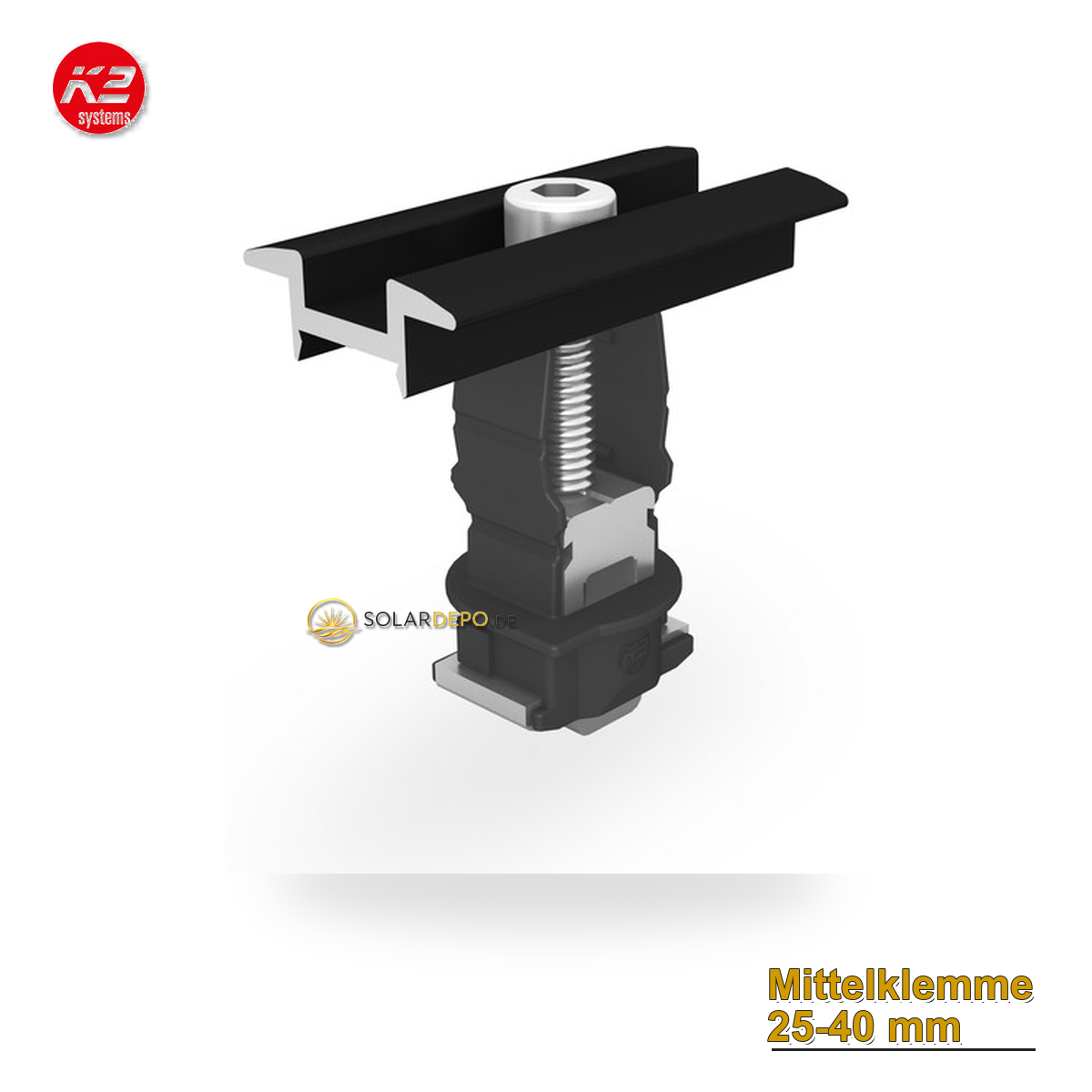 K2 Systems 2004148 Mittelklemme 25-40 mm schwarz