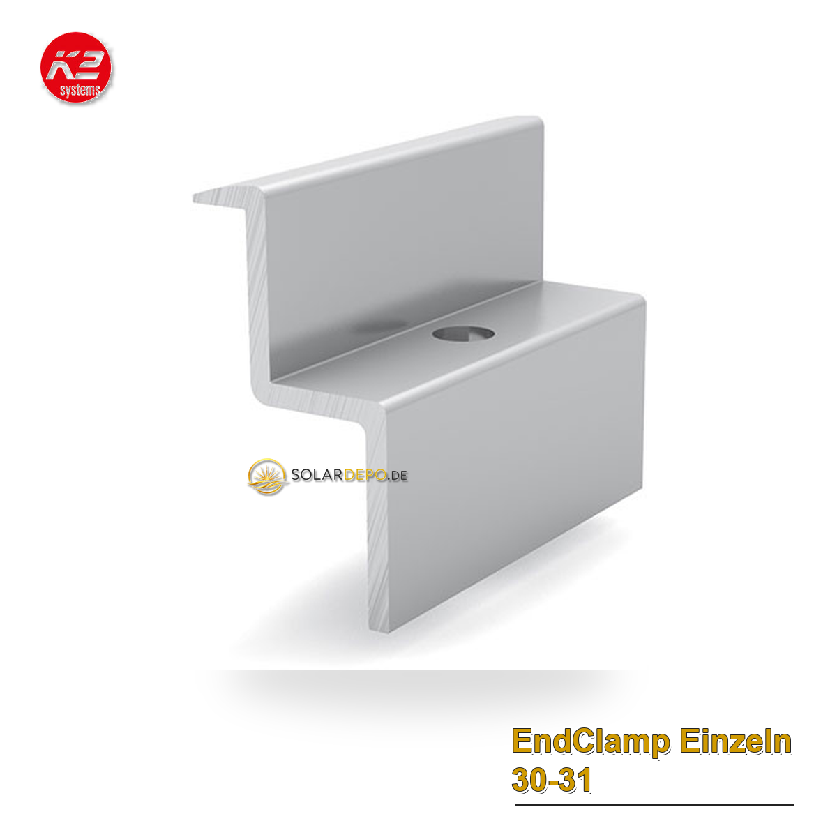 K2 Systems 1004418 EndClamp Einzeln 30-31