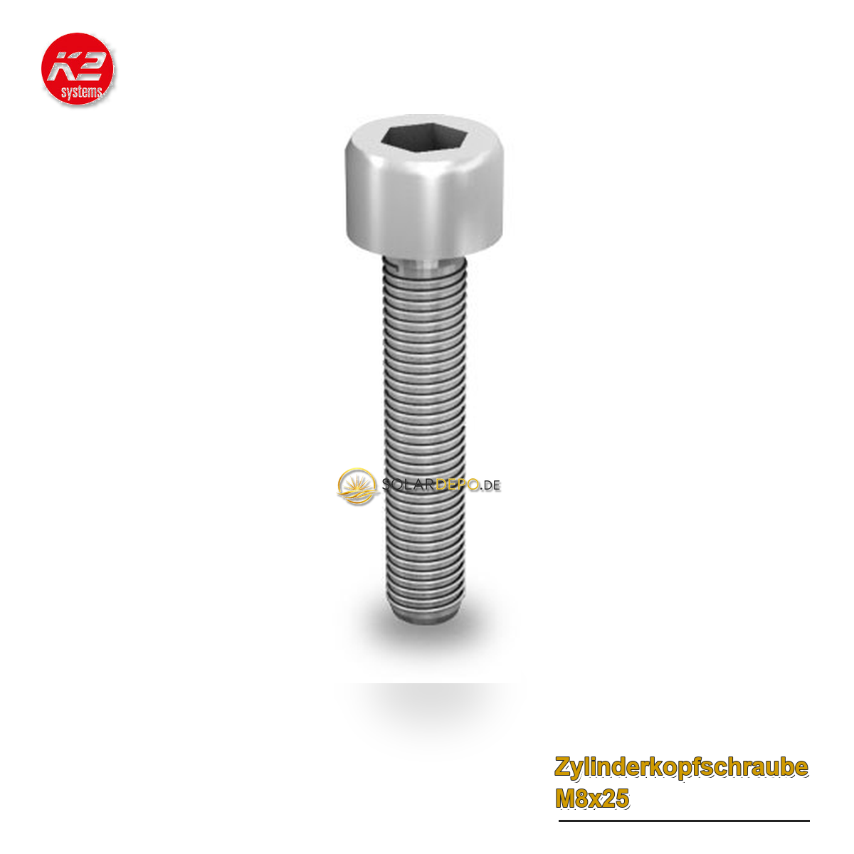K2 Systems 2001732 Zylinderkopfschraube M8x25