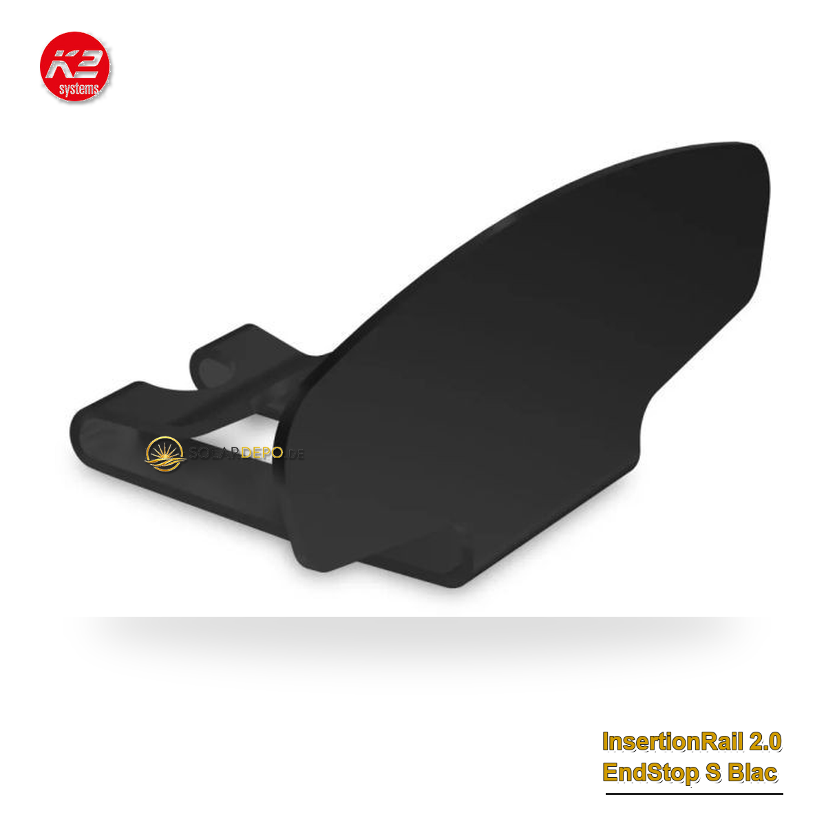 K2 Systems 2004692 InsertionRail 2.0 EndStop S Blac