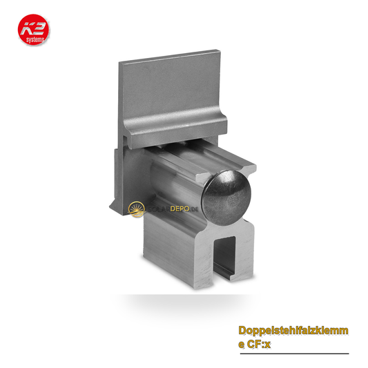 K2 Systems 2003024 Doppelstehlfalzklemme CF:x