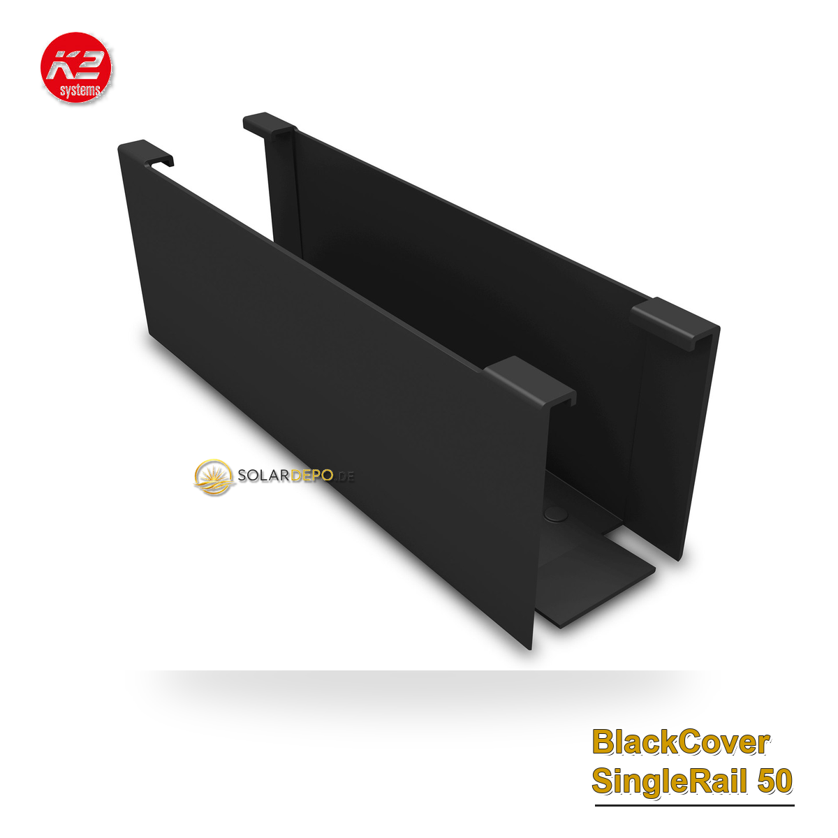 K2 Systems 2002907 BlackCover SingleRail 50 schwarz