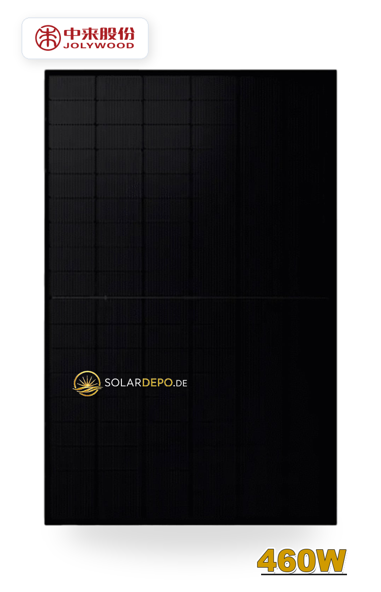 Jolywood 460W Bifazial Glas-Glas Full Black Modul JW-HD96N-R2