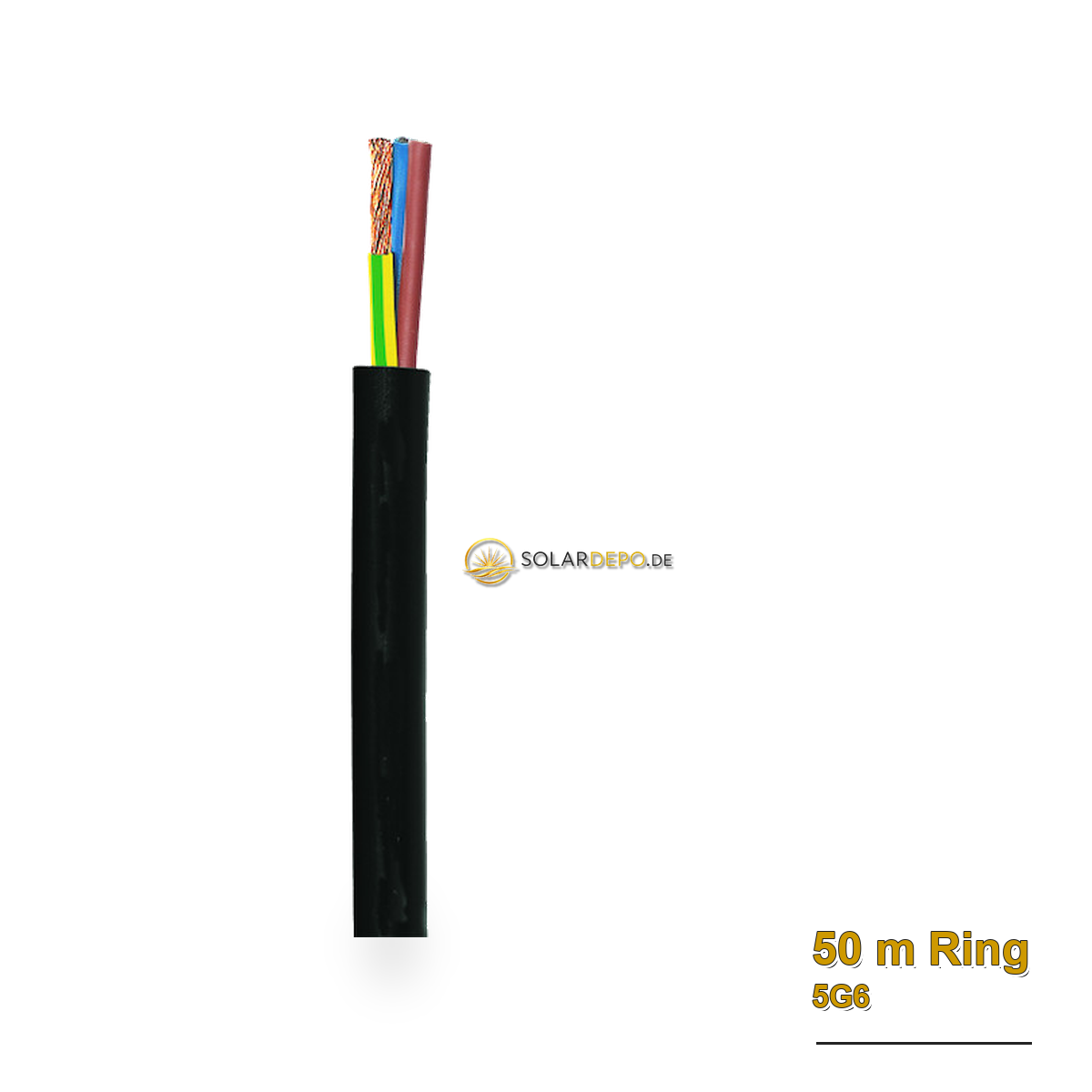 Kabel/Leitungen H07RN-F 5G6 schwarz Ring 50 m