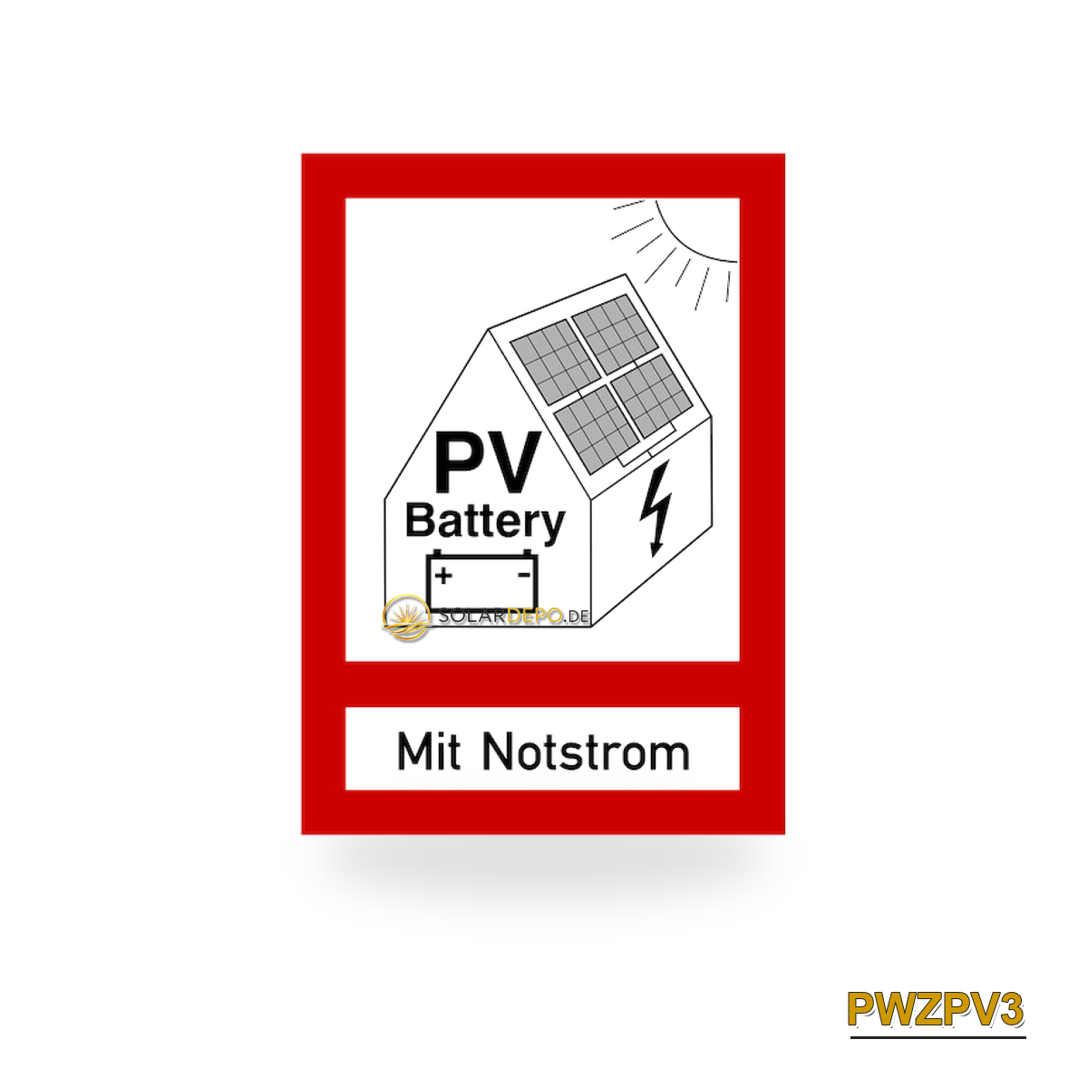 PROTEC.class PWZPV3 Brandschutzzeich. PV-Anlage NST