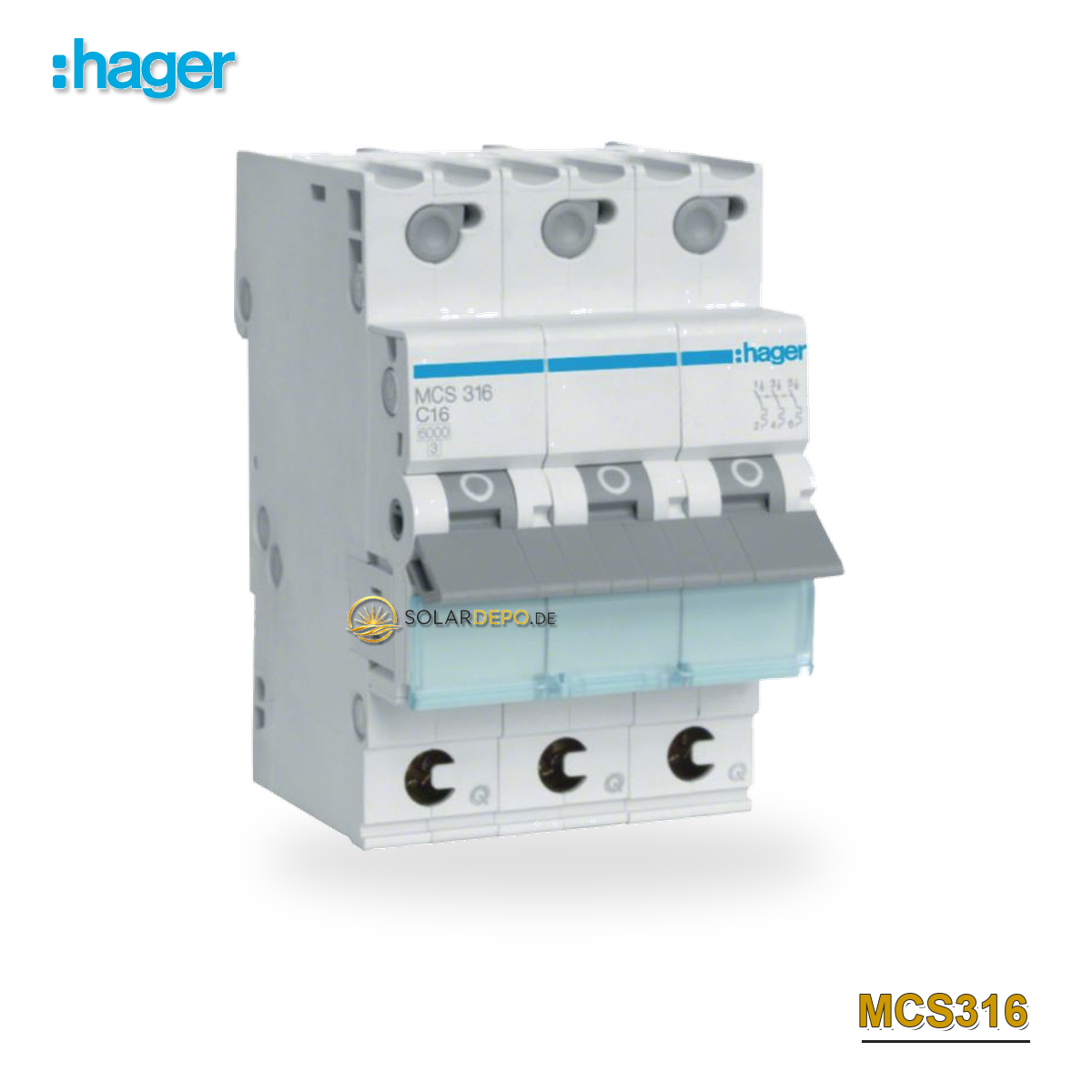 HAGER MCS316 Sicherungsautomat 3P C-16A SSK