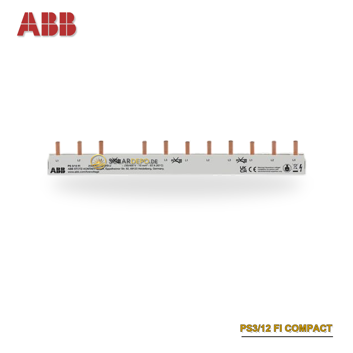 ABB PS3/12FI Phasenschiene 3Ph.,12Pins,10qmm
