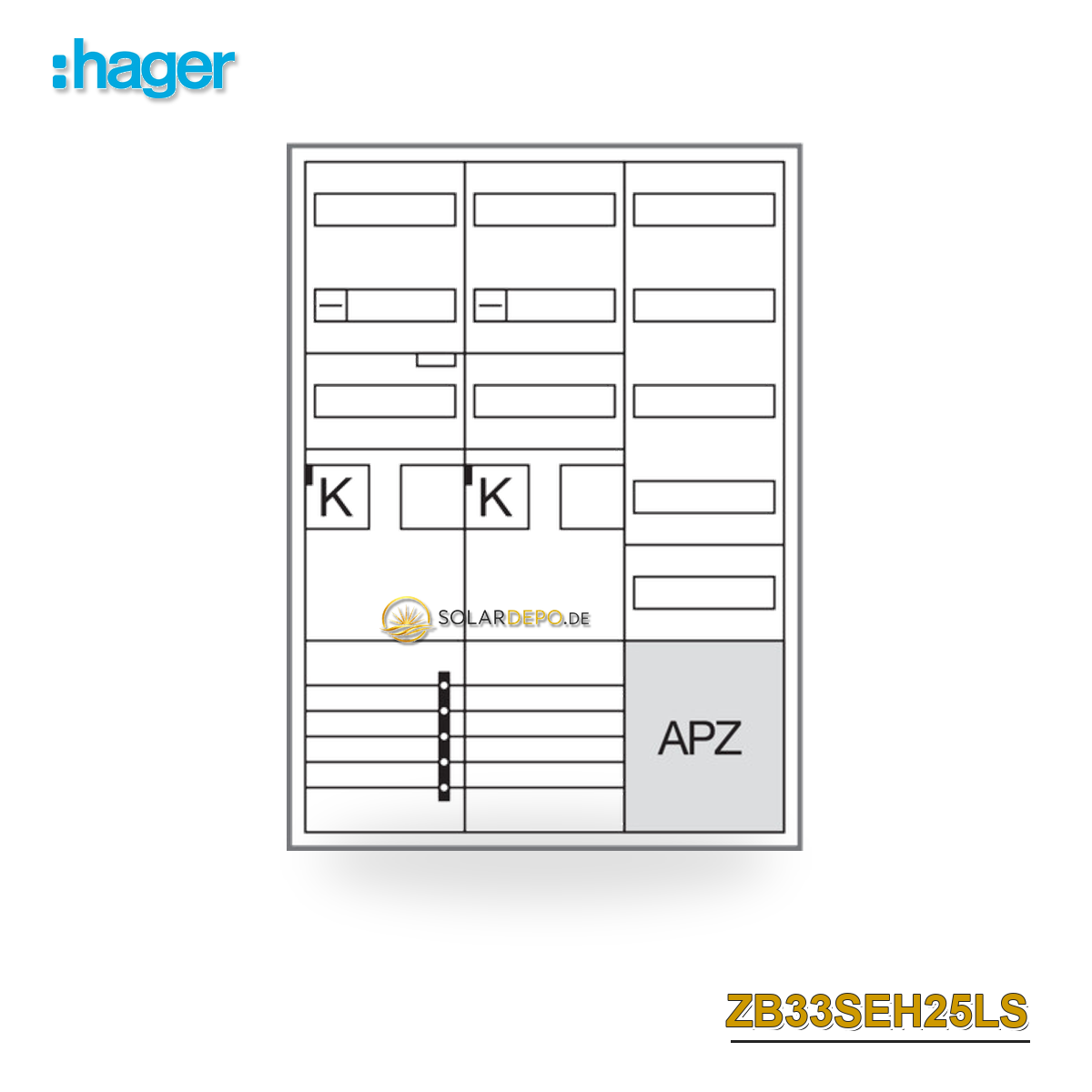 HAGER ZB33SEH25LS KS 2Z/BKE-I/OKK/APZ/VT5,3-f