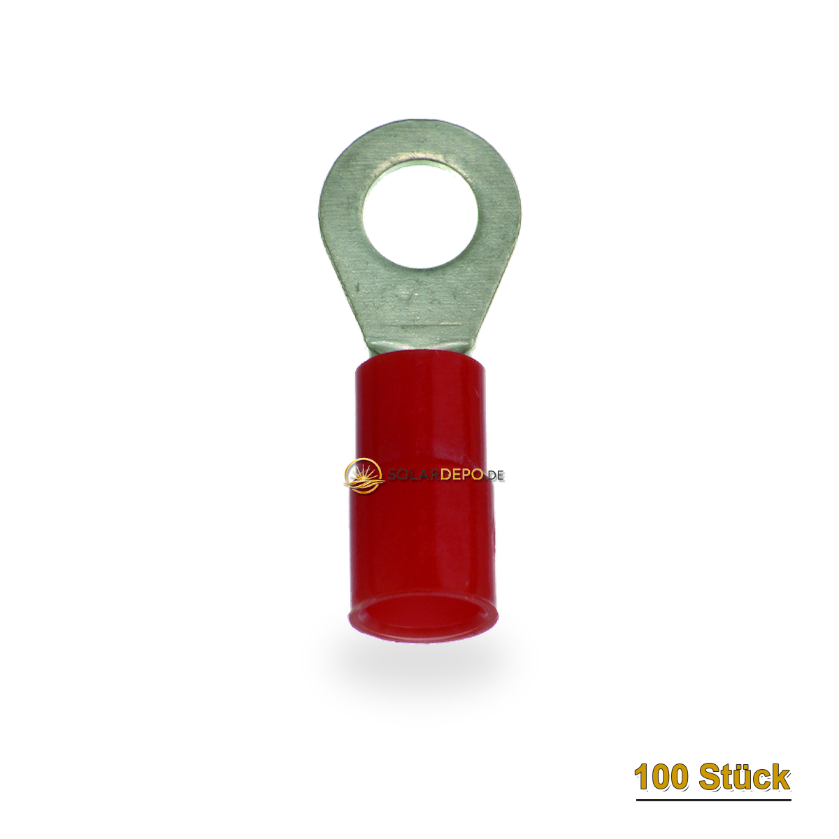 PROTEC.class PQKRAI 10/M6 Quetschkabelschuh rot isol. - 100 Stück Packung