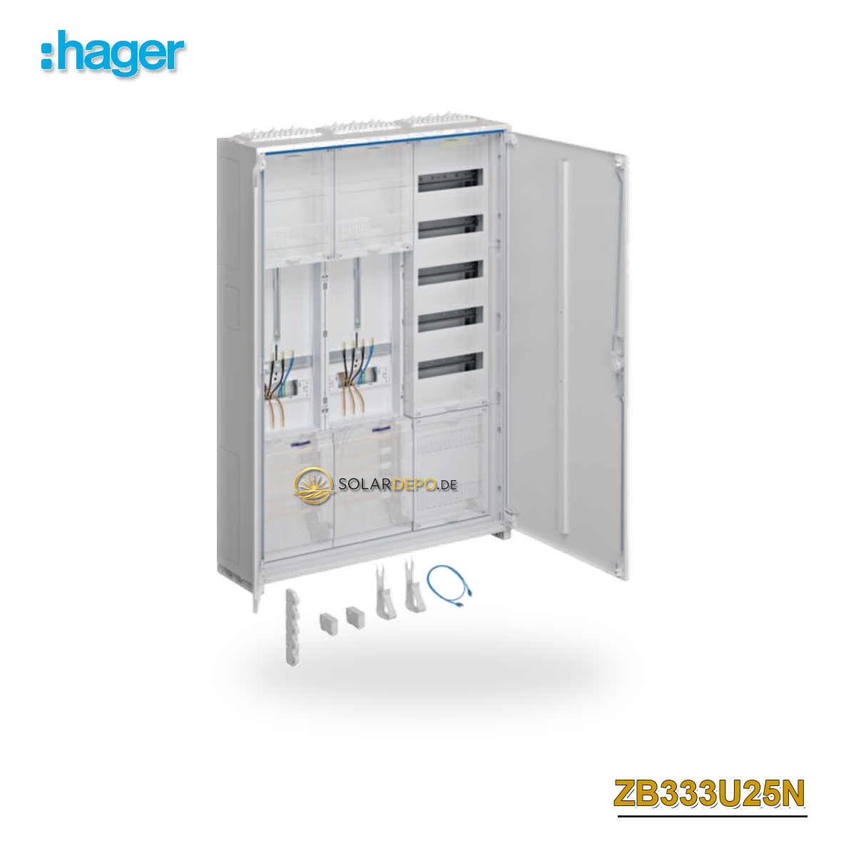 HAGER ZB333U25N KS 2ZP/VF-5rh/APZ,3-feldig