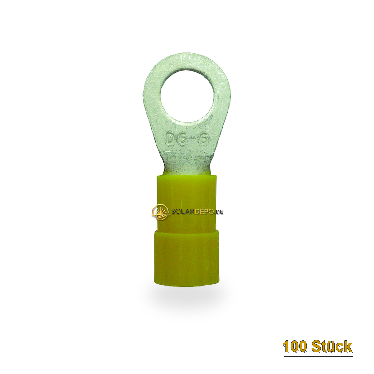 PROTEC.class PQKR 4,0-6,0/M8 Quetschkabelschuh gelb - 100 Stück Packung