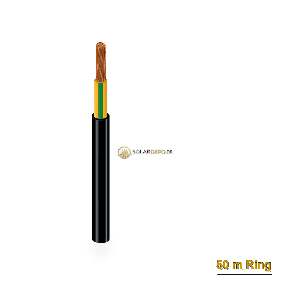 Kabel/Leitungen NYY-J 1X16 RE schwarz Ring 50m