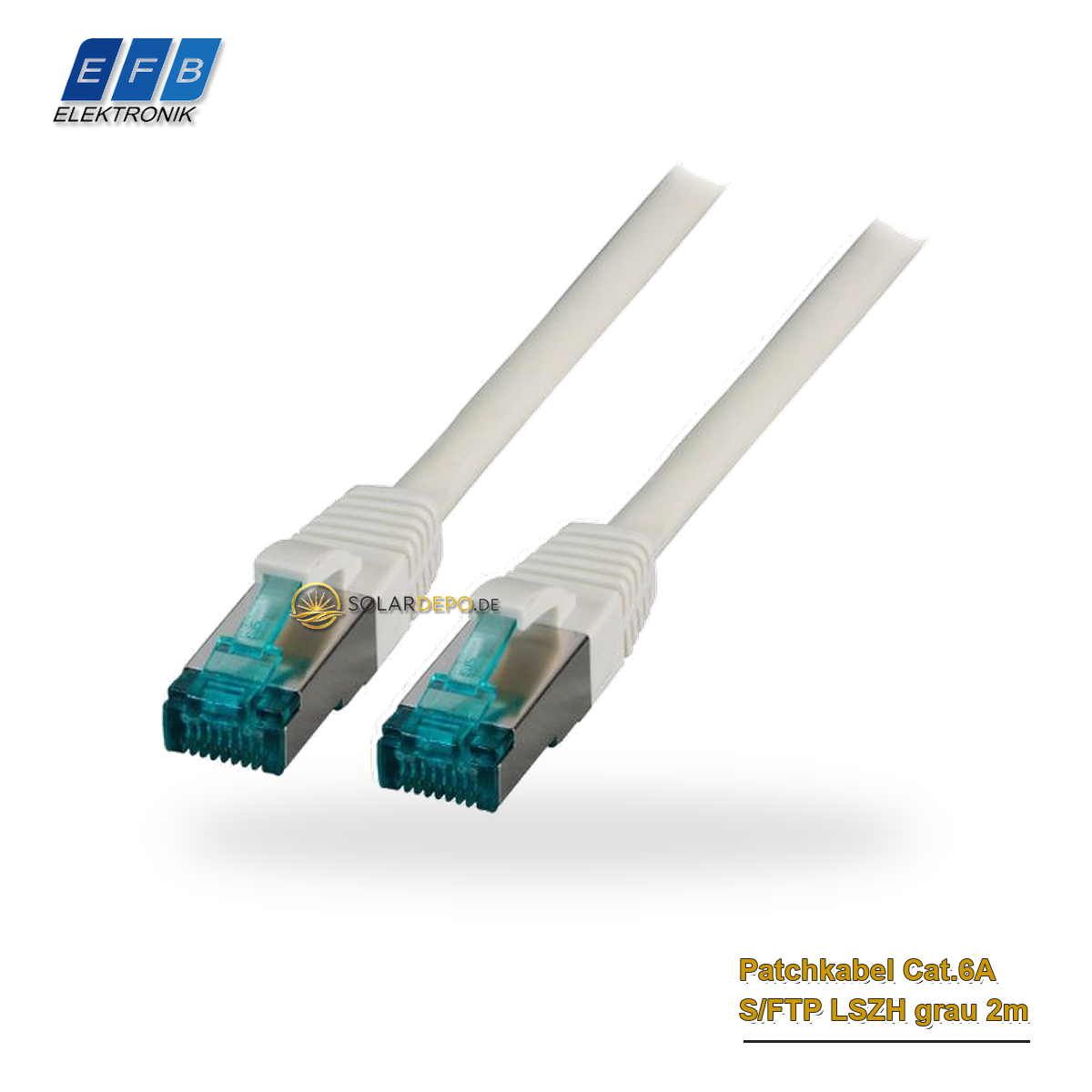 EFB Patchkabel Cat.6A S/FTP LSZH grau 2m