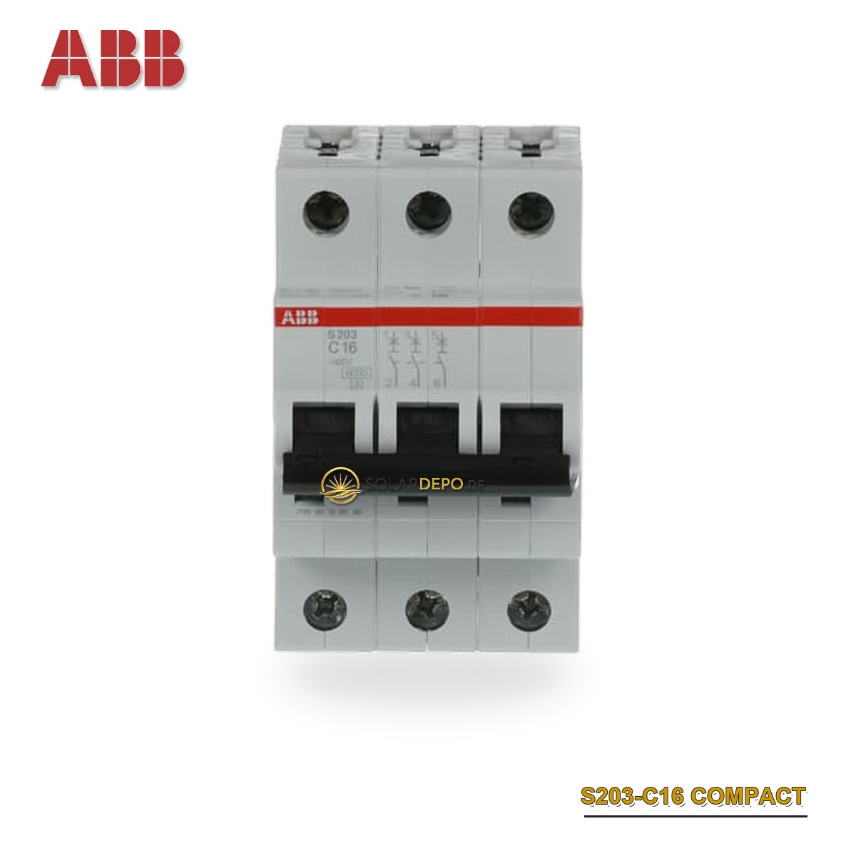 ABB S203-C16 Sicherungsautomat 6kA,16A,3P