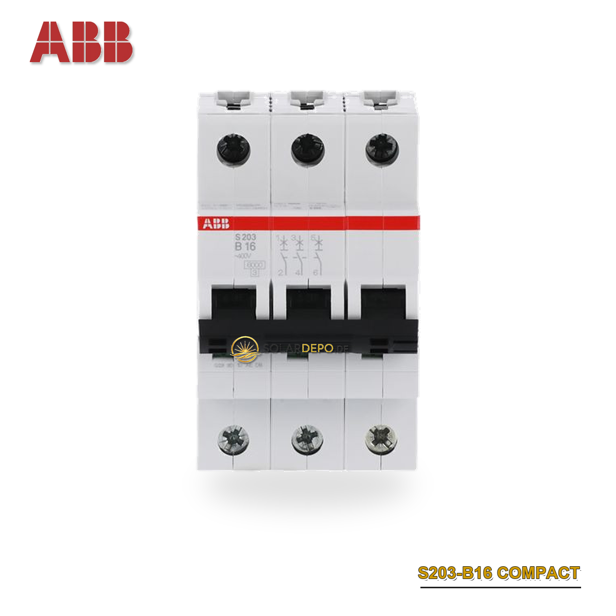 ABB S203-B16 Sicherungsautomat 6kA,16A,3P