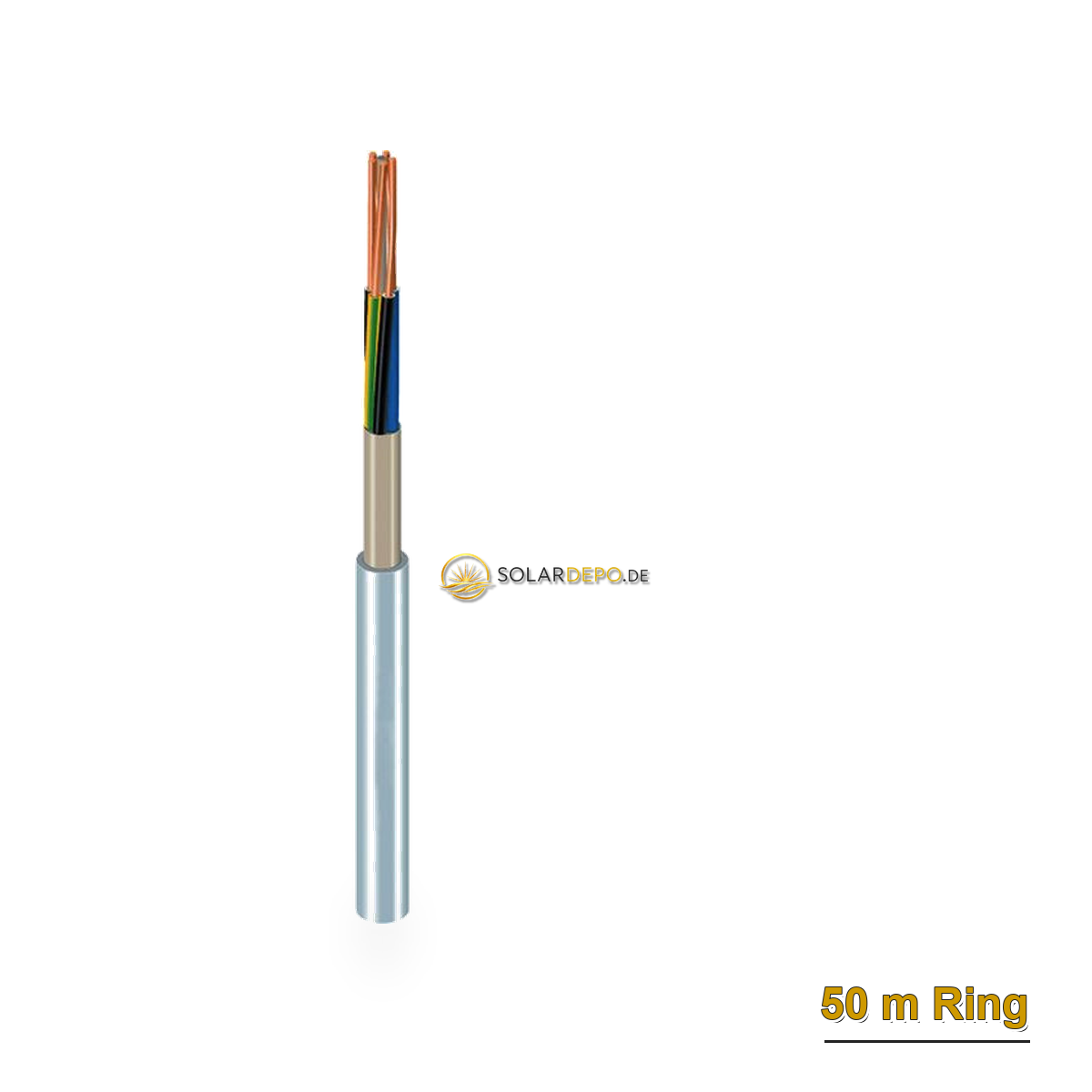 Kabel/Leitungen NYM-J 5X2,5 grau Ring 50 m
