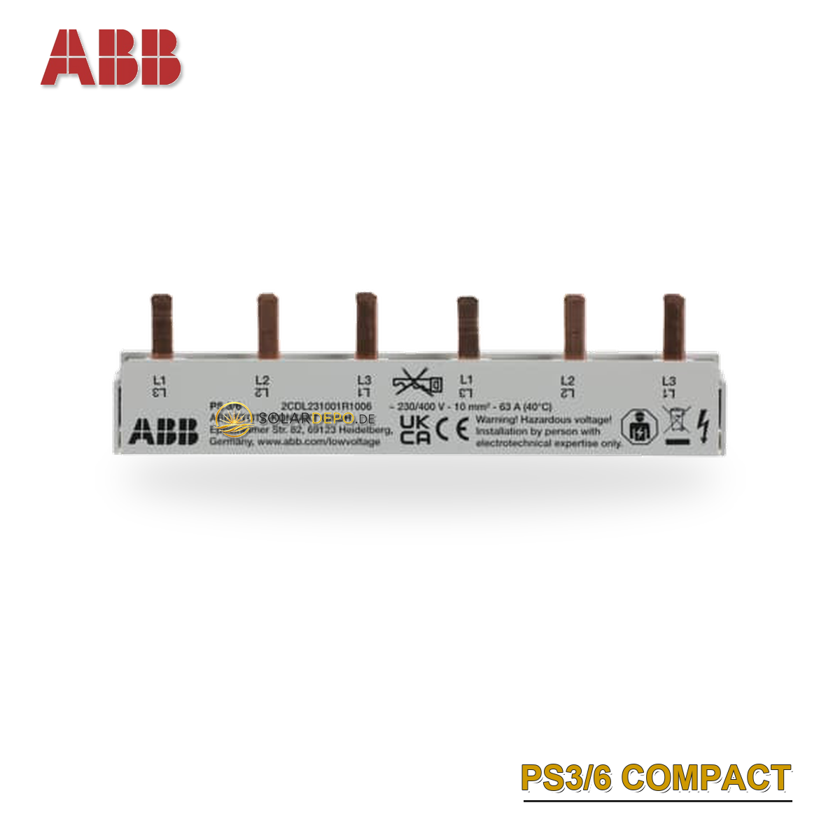 ABB PS3/6 Phasenschiene 3Ph.,6Pins,10qmm