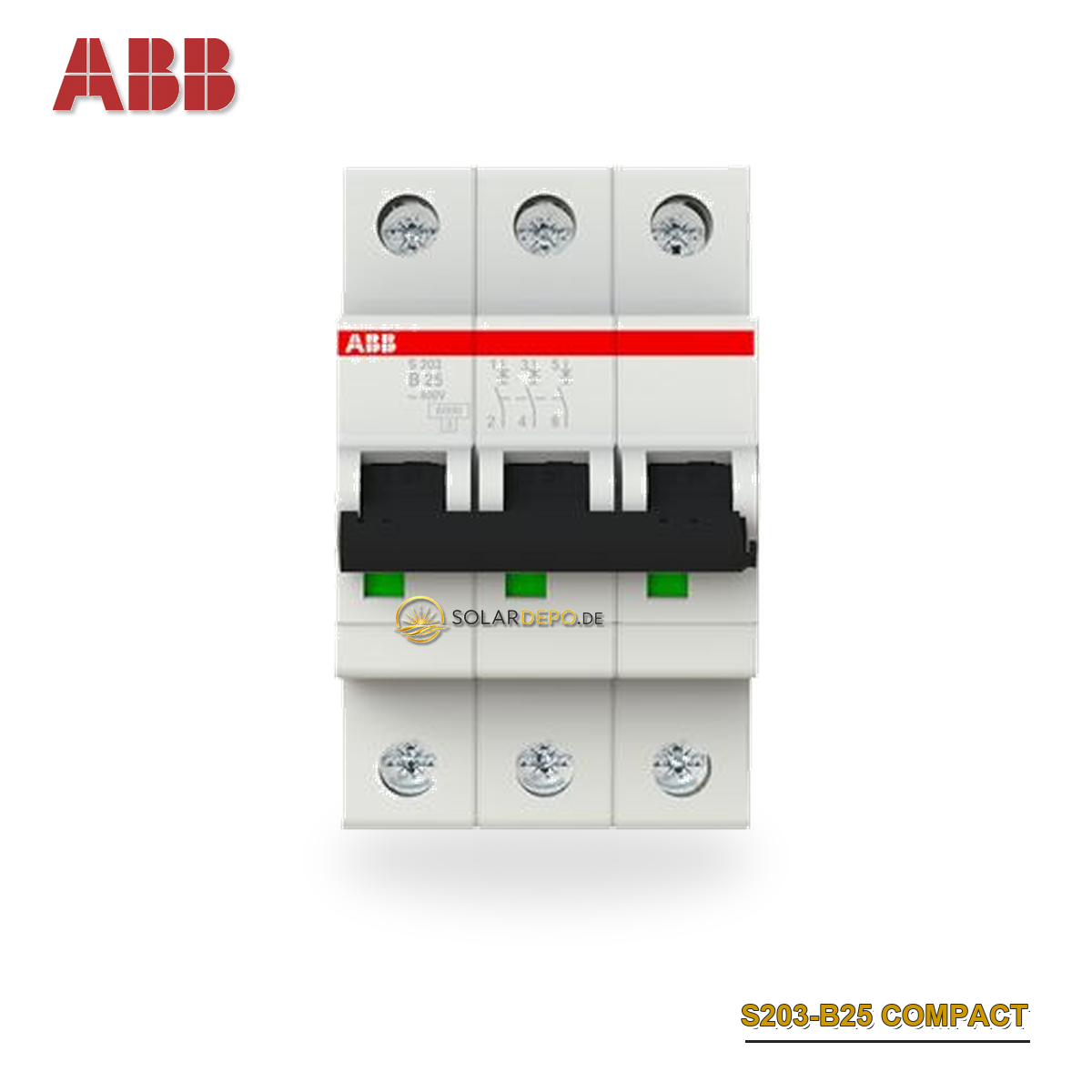 ABB S203-B25 Sicherungsautomat 6kA,25A,3P